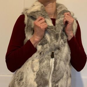 Patrizia Luca Rabbit Fur Vest | Medium | Like New